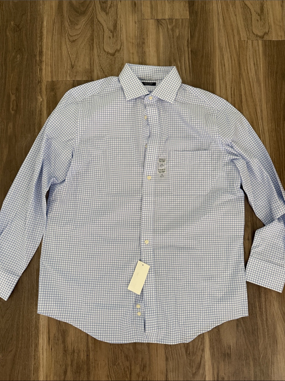 Lauren Ralph Lauren Light Blue Gingham Dress Shirt